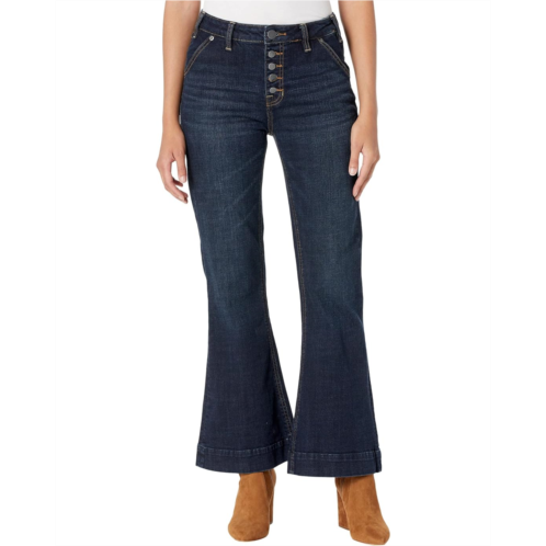 Rock and Roll Cowgirl High-Rise Trouser Jeans in Dark Wash W8H1663
