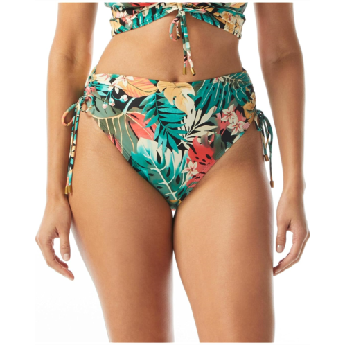 COCO REEF Passion Flower Shirred High-Waist Bottoms