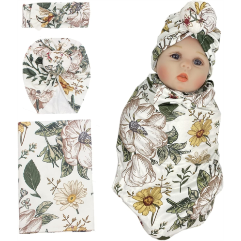 Pedolltree Reborn Baby Doll Accessories Clothes Blanket Swaddle 3-Piece Set for 18-24 inch Reborn Doll Newborn