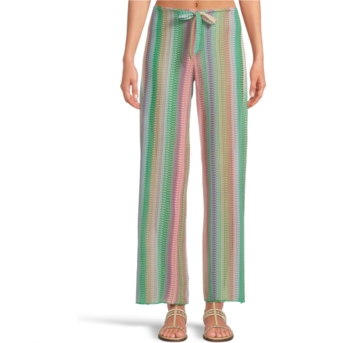 Womens BECCA Beach Side Crochet Split Leg Pants