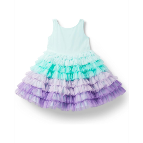 Janie and Jack Little Mermaid Tulle Layered Dress (Toddler/Little Kids/Big Kids)