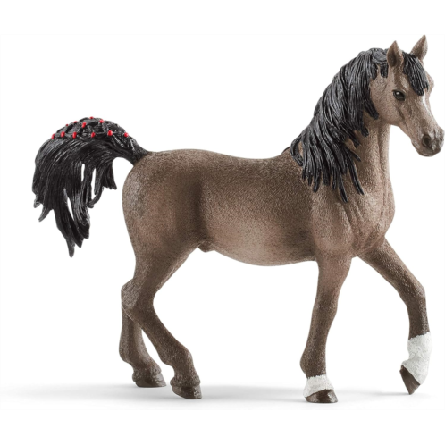 Schleich Horse Club Arabian Stallion Figurine - Detailed Horse Toy with Distinctive High Tail Carriage, Durable for Education and Imaginative Play for Boys and Girls, Gift for Kids