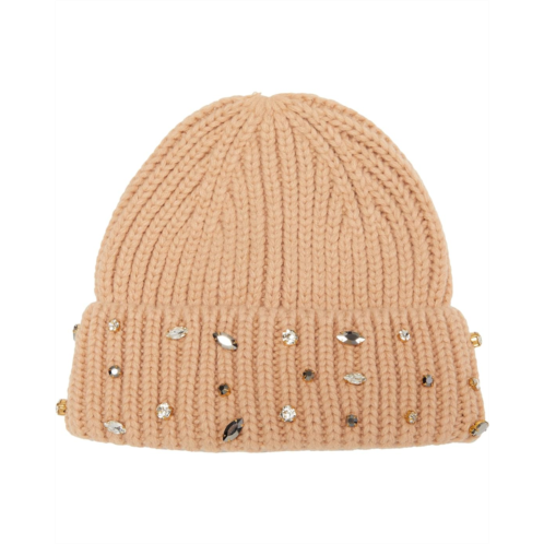 Badgley Mischka Wool Beanie w/ Crystals