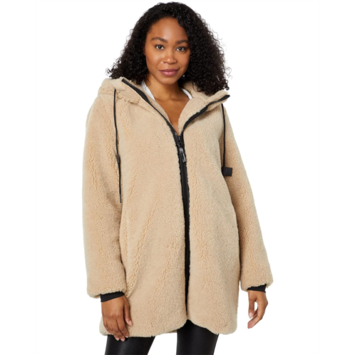 Sanctuary Hooded Zip Front Sherpa