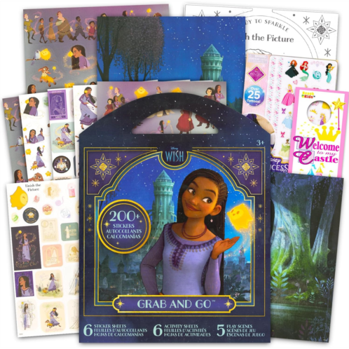 Disney Wish Sticker Set for Girls - Bundle with 200+ Disney Wish Stickers, Activity Pages, and Play Scenes Plus Tattoos, More Disney Wish Party Supplies for Girls Birthday