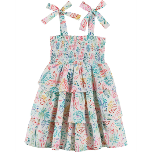 ANDY & EVAN KIDS Tropical Ruffle Dress (Toddler/Little Kids)