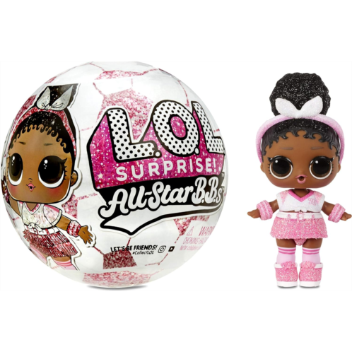 L.O.L. Surprise! All-Star B.B.s Sports Series 3 Soccer Team Sparkly Dolls with 8 Surprises, Accessories, Surprise Doll
