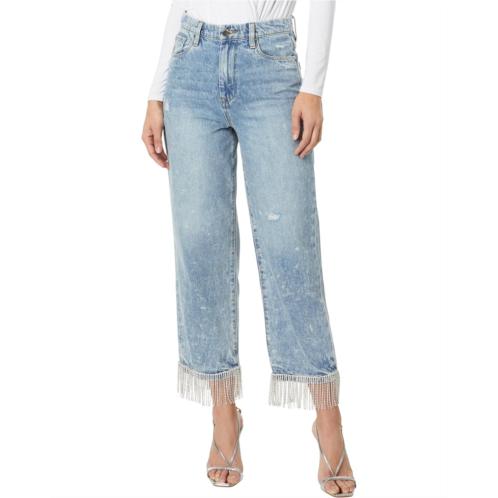 Blank NYC Heart And Soul Baxter Denim Jeans With Rhinestone Fringe Detail