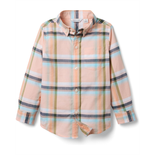 Janie and Jack Madras Plaid Button-Down Shirt (Toddler/Little Kid/Big Kid)