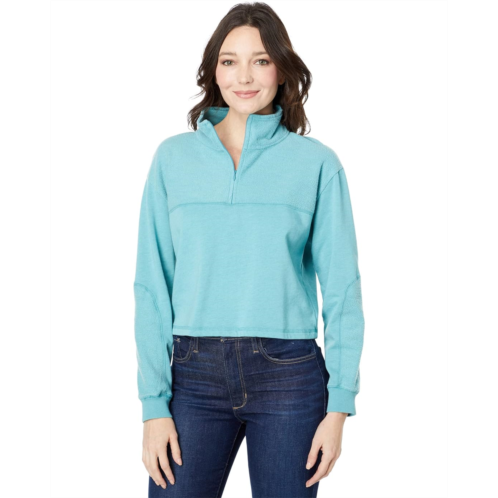 Bobi Los Angeles 1/2 Zip Pullover Sweatshirt in Mixed Fleece