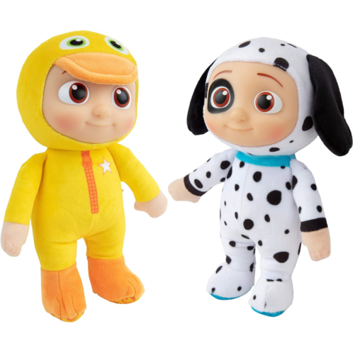 CoComelon JJ Ducky & Puppy 8 Plush Figures 2-Pack - Soft Stuffed Animal Dolls for Kids Ages 1-3