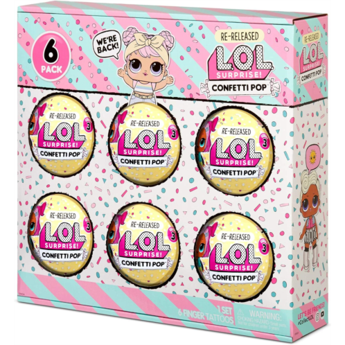 L.O.L. Surprise! Confetti Pop 6 Pack Dawn - 6 Re-Released Dolls Each with 9 Surprises