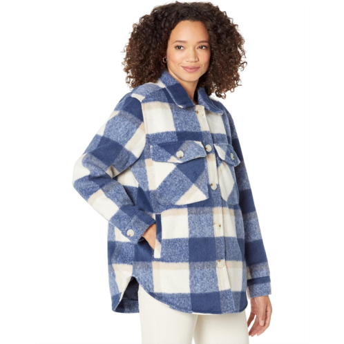 Womens Blank NYC Plaid Shirt Jacket in Keep Rolling