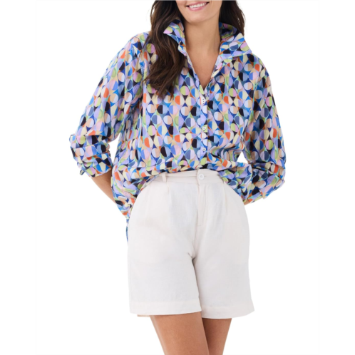 Womens NIC+ZOE Petite Social Circles Boyfriend Shirt