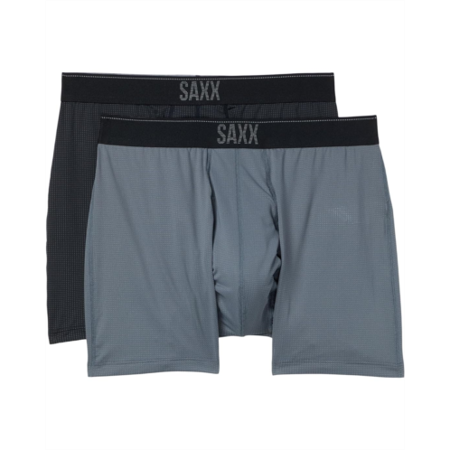 SAXX UNDERWEAR Quest Quick Dry Mesh Boxer Brief Fly 2-Pack