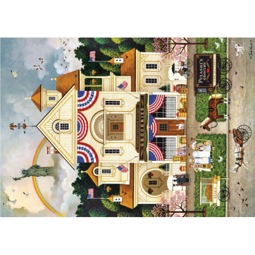 Buffalo Games - Charles Wysocki - Lady Libertys Independence Day Enterprising - 500 Piece Jigsaw Puzzle for Adults Challenging Puzzle - Finished Size 21.25 x 15.00