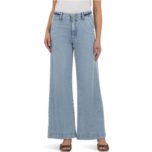 Womens KUT from the Kloth Jean High Rise Wide Leg With Trouser Pocket