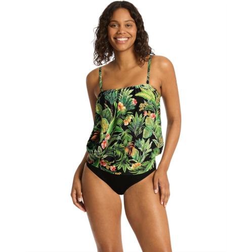 Womens SEA LEVEL SWIM Lotus Blouson Bandeau Singlet