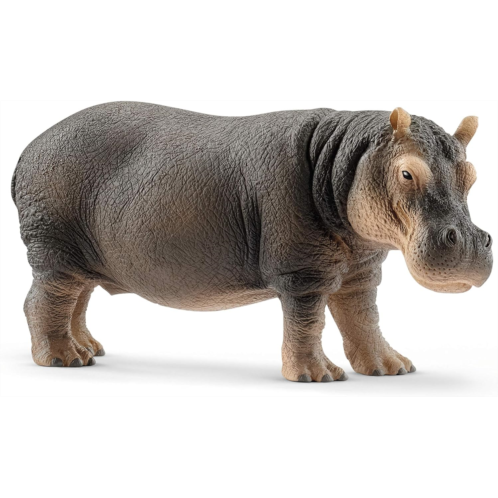 Schleich Wild Life Realistic Detailed Hippopotamus Figurine - Wild Hippo Figurine Toy for Play and Education, Highly Durable and Detailed, for Boys and Girls, Gift for Kids Ages 3+
