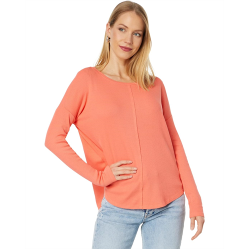 Womens bobi Los Angeles Raw Edge Long Sleeve Top