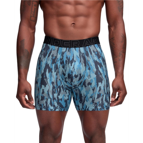 Mens Under Armour Performance Tech Print 6 Boxer Briefs