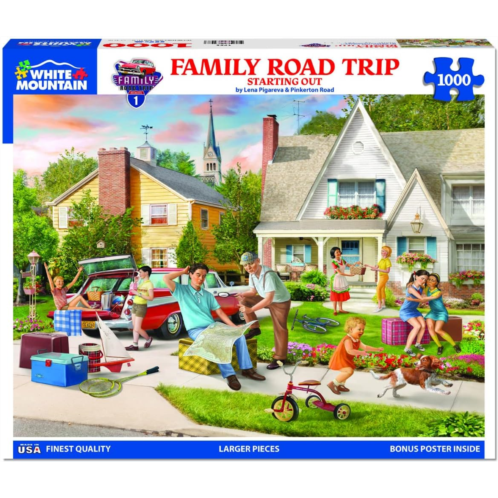 White Mountain Puzzles - Family Road Trip -1000 Piece Jigsaw Puzzle