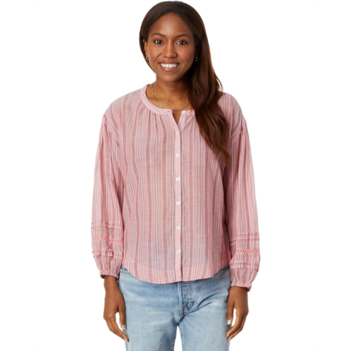 Lucky Brand Relaxed Button Through Blouse