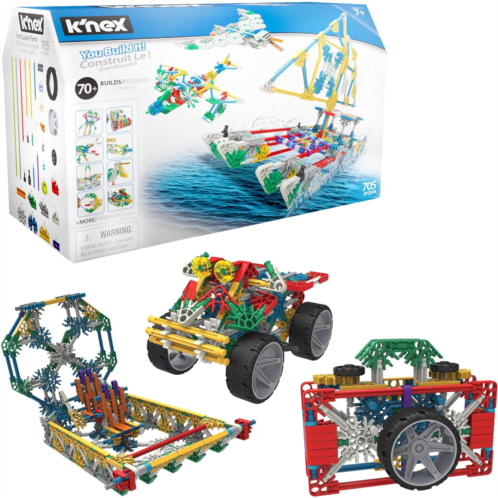 Basic Fun KNEX Imagine: 70 Model Building Set - 705 Pieces, STEM Learning Creative Construction Model for Ages 7+, Interlocking Building Toy for Boys & Girls, Adults - Amazon Exclusive