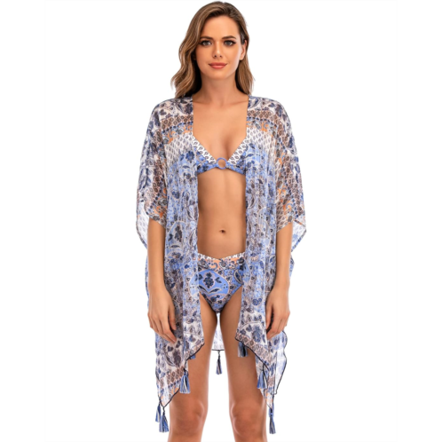 Lucky Brand Blossom Chiffon Robe Cover-Up