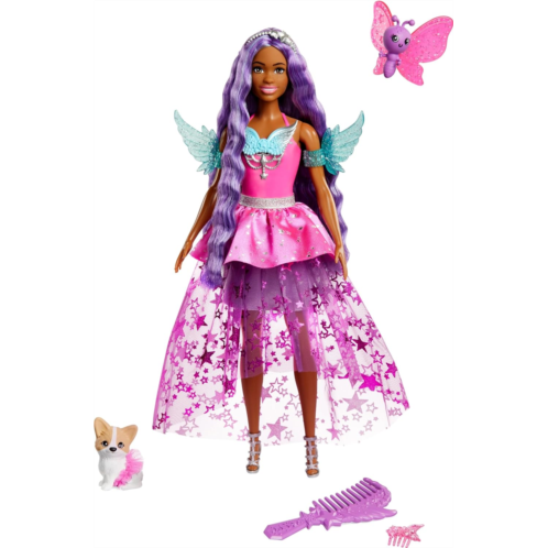 Barbie Doll with 2 Fantasy Pets & Dress, Barbie “Brooklyn” Fashion Doll Inspired by the Movie Barbie A Touch of Magic, 7-inch Long Hair