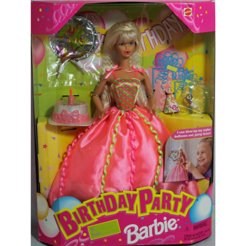 Mattel Barbie Birthday Party Doll Can Blow up Party Favors and Blow Out Birthday Candle