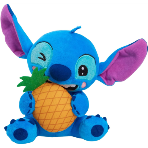 Disney Stitch Small Plush Stitch and Pineapple, Stuffed Animal, Blue, Alien, Officially Licensed Kids Toys for Ages 2 Up by Just Play