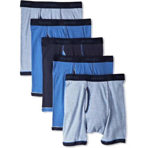 Hanes Mens Tagless Boxer Briefs-Multiple Colors (Blues, Assorted)