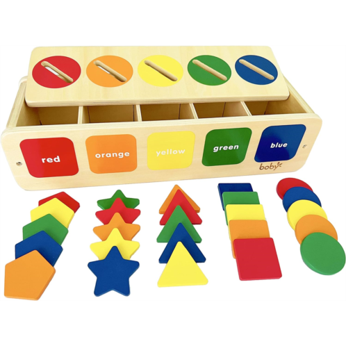 D Dailyfunn Dailyfunn Montessori Toys Color&Shape Sorting Learning Matching Box for Baby Toddlers 1-3 Year Old