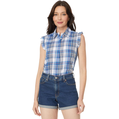 Tommy Hilfiger Sleeveless Ruffle Plaid Popover