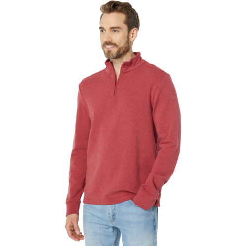 Mens Southern Tide Long Sleeve Backrush Heather Micro Stripe 1/4 Zip