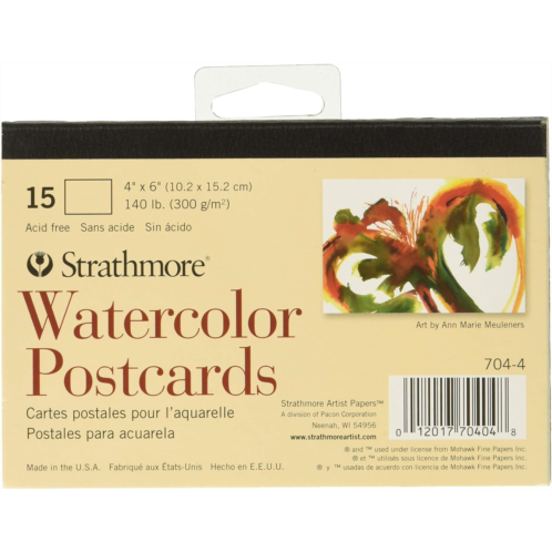 Strathmore Blank Watercolor Postcards pad of 15 (Package May Vary) (4)