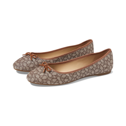 Womens COACH Abigail Mini Signature Jacquard Ballet Flat