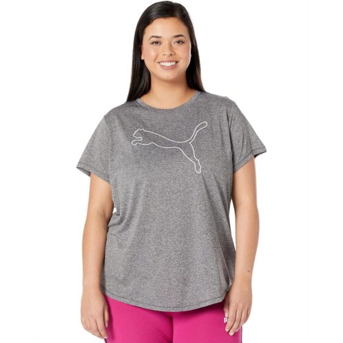 PUMA Plus Size Ready To Go Heather Logo Tee