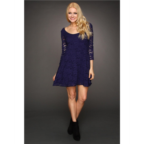 Free People Three-Quarter Sleeve Lace Dress