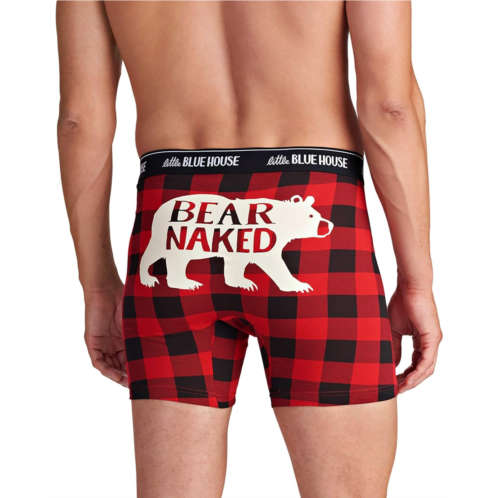 Little Blue House by Hatley Buffalo Plaid Bear Naked Boxer Brief