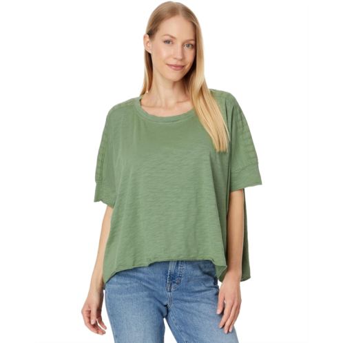 Womens Mod-o-doc Half Sleeve Open Crew Oversized Boxy Tee