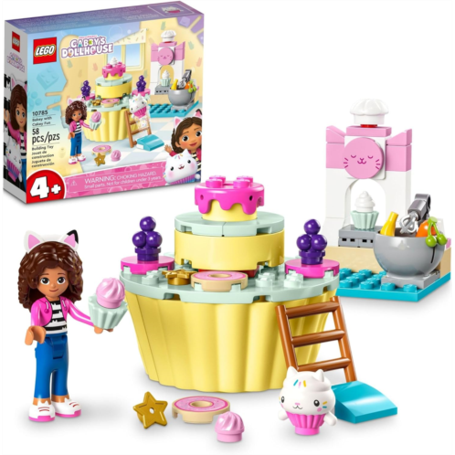 LEGO Gabbys Dollhouse Bakey with Cakey Fun 10785 Building Toy Set for Fans of The DreamWorks Animation Series, Pretend Play Kitchen, Oven and Giant Cupcake to Decorate, Gift for 4+
