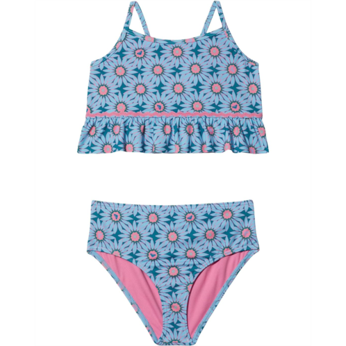 Roxy Kids Bold Florals Crop Top Swimsuit Set (Toddler/Little Kids/Big Kids)