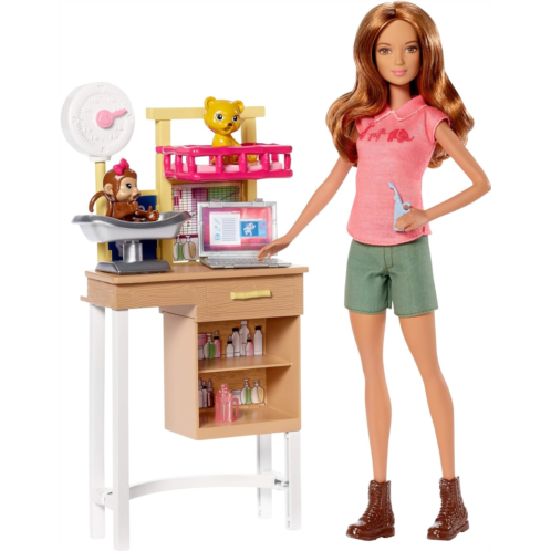 Barbie Doll Zoo Doctor Play Set with Two Patients! [Amazon Exclusive]