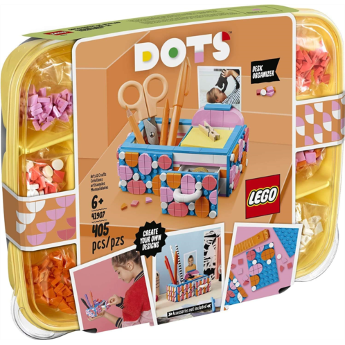 LEGO DOTS Desk Organizer 41907 DIY Craft Decorations Kit for Kids who Like Designing and Redesigning Their Own Room Decor Items to Use, Makes a Fun and Inspirational Gift (405 Piec