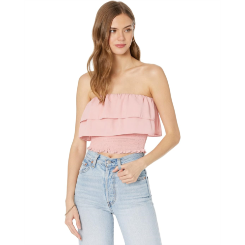 1.STATE Strapless Tiered Top