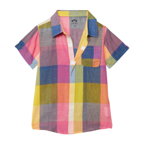 Appaman Adaptive Kids Multicolored Plaid Short Sleeve Button-Up Playa Shirt (Little Kids/Big Kids)