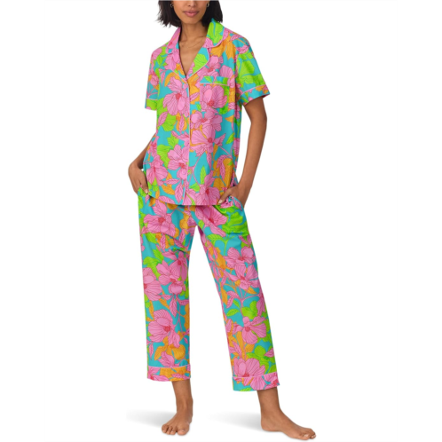 Womens Bedhead PJs Cotton Woven Short Sleeve Cropped Pj Set