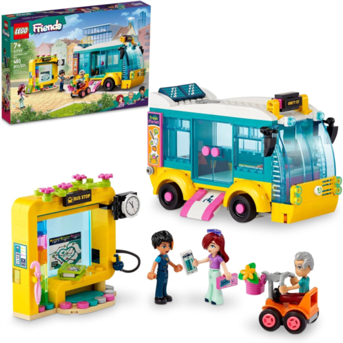 LEGO Friends Heartlake City Bus 41759 Creative Building Toy for Ages 7+, Includes a Buildable Bus, Mobility Scooter and 3 Mini Dolls, A Fun Birthday Gift for Kids Who Love Role Pla